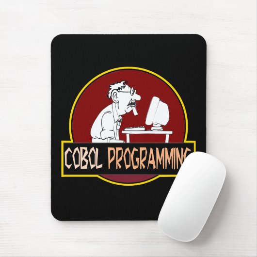 Tapis De Souris Programmeur COBOL - Légende du codage à l'ancienne (Avec souris)