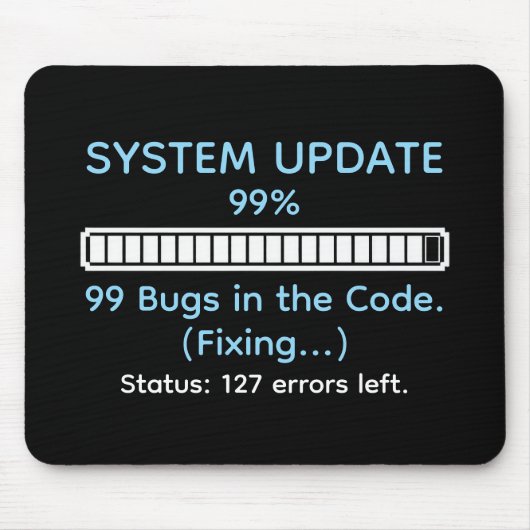 Tapis De Souris Programmeur drôle en train de coder (Devant)