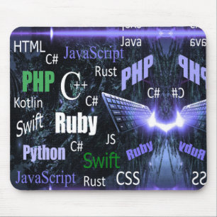 Tapis De Souris Programming languages blue