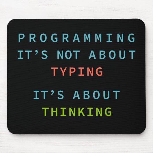 Tapis De Souris Programming Mindset Quote for Coders & Developers (Devant)