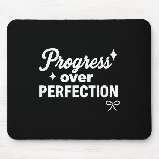 Tapis De Souris Progrès Plutôt que Perfection Motivation Chrétienn (Devant)