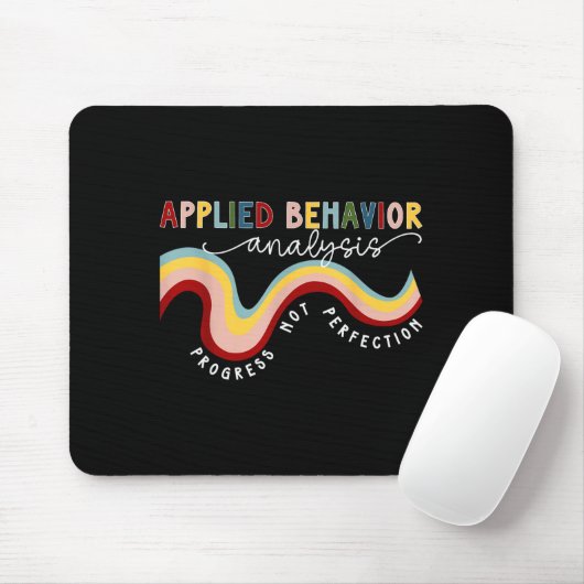 Tapis De Souris Progress Not Perfection Applied Behavior Analysis (Avec souris)