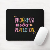 Tapis De Souris Progress Over Perfection Motivational Back To Scho (Avec souris)