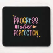 Tapis De Souris Progress Over Perfection Motivational Back To Scho (Devant)
