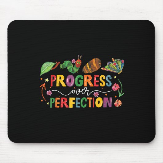 Tapis De Souris Progress Over Perfection Motivational Teacher For (Devant)