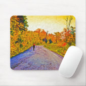 Tapis De Souris Promenade d'automne (Avec souris)