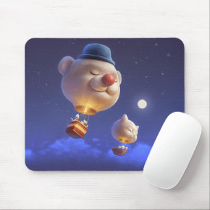 Tapis De Souris Promenade en Montgolfière Enchantée : Bichon Souri