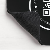 Tapis de souris promo Code QR noir de la société (Coin)