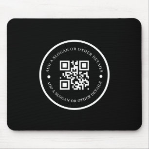 Tapis de souris promo Code QR noir de la société