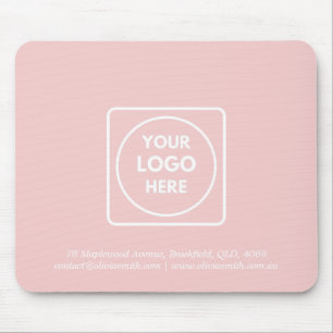 Tapis de souris promo entreprise Logo Rose Pâle