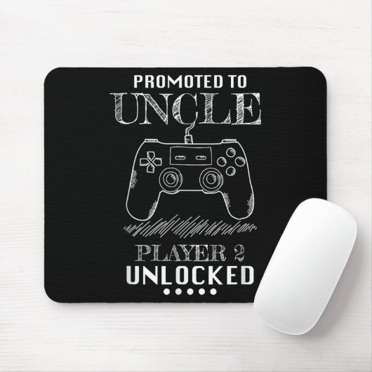 Tapis De Souris Promoted To Uncle Player 2 Unlock Shirt New Uncle  (Avec souris)