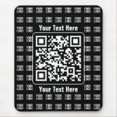 Tapis De Souris Promotional QR code (editable) plus Logo Pattern (Devant)