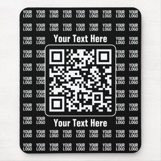 Tapis De Souris Promotional QR code (editable) plus Logo Pattern (Devant)