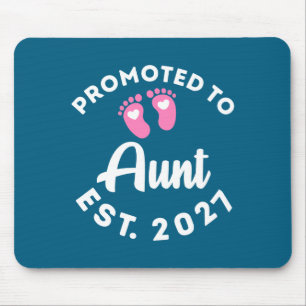 Tapis De Souris Promu tante estimé 2027 annonce de bébé pour