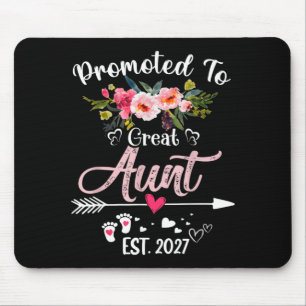 Tapis De Souris Promue Grande Tante Établi 2027 Drôle Floral Premi