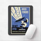 Tapis De Souris Propagande de bureau : Téléchargements (bleus) (Avec souris)