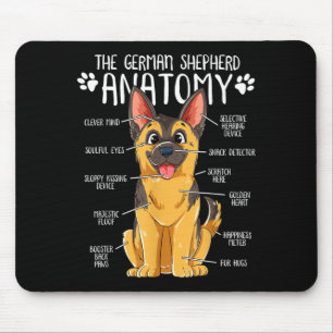 Tapis De Souris Propriétaire de chien d'anatomie drôle berger alle