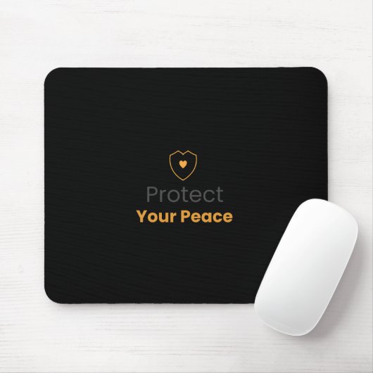Tapis De Souris Protect Your Peace – Minimal Motivational Mouse Pa (Avec souris)