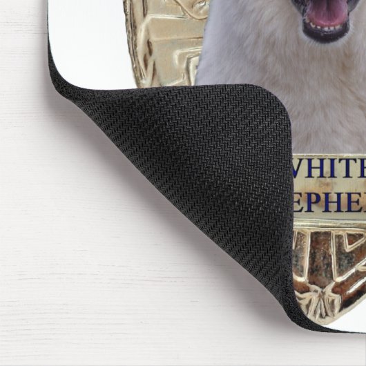 Tapis De Souris Protégé par le berger blanc (Coin)