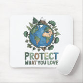 Tapis De Souris Protégez ce que vous aimez" Conception De l'enviro (Avec souris)