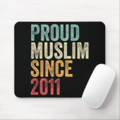 Tapis De Souris Proud Muslim Since 2011 Embracing Islamic Faith Ne (Avec souris)