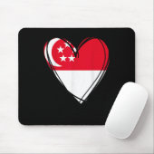 Tapis De Souris Proud Singarean Boy Girl Aunt Dad Mom Singare Flag (Avec souris)