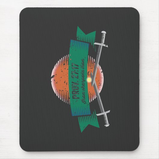 Tapis De Souris Prov. 27:17 Iron Sharpens Fer (Devant)