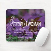 Tapis De Souris Proverbes 31 Ecriture chrétienne FEMME Personnalis (Avec souris)