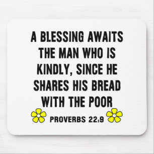 Tapis De Souris Proverbes de bénédiction 22:9