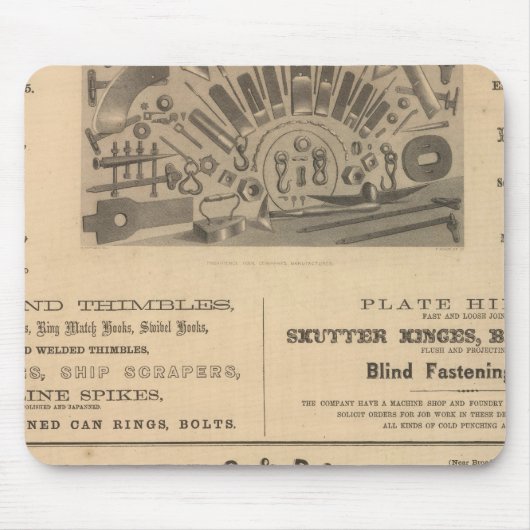 Tapis De Souris Providence Tool et Forge and Nut Company (Devant)
