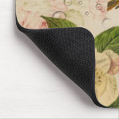 Tapis De Souris provincial français d'oiseau botanique minable (Coin)