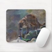 Tapis De Souris Prowling Cougar Mountain Lion Art Design (Avec souris)