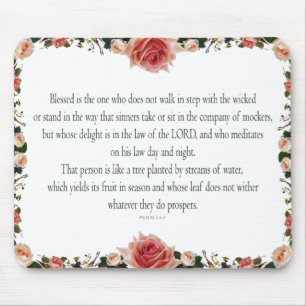 Tapis De Souris Psalm 1, Flower borders Colorful
