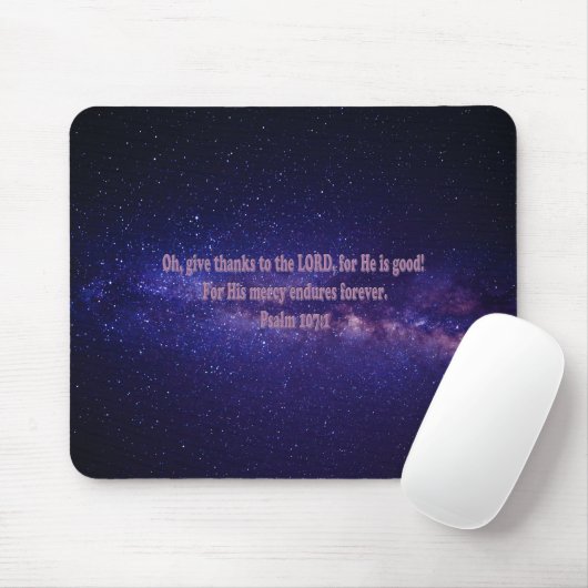 Tapis De Souris Psaume 107:1 (Avec souris)
