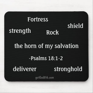Tapis De Souris Psaume 18:1-2 gotGod316l.com