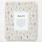 Tapis De Souris Psaume 91:4 Ecriture et plume Design Art Imprimer (Devant)