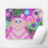 Tapis De Souris Psy-cat-delic Pink mousepad (Avec souris)