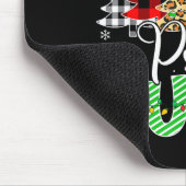 Tapis De Souris Psych Nurse Xmas Tree Leopard Red Plaid Christmas  (Coin)