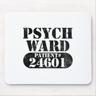 Tapis De Souris Psych Ward Échappé Patient Mental Halloween Costum
