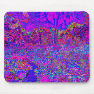 Tapis De Souris Psychedelic Impressionistic Purple Landscape