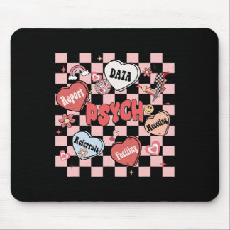 Tapis De Souris Psychologue de l'école Super rétro Saint Valentin 