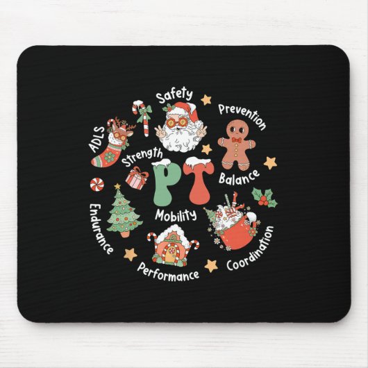 Tapis De Souris Pt Physical Therapy Santa Squad Christmas Physical (Devant)