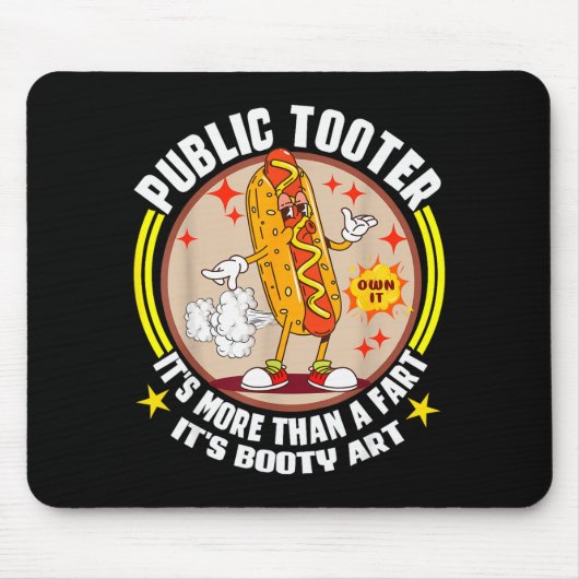 Tapis De Souris Public Tooter Funny Inappropriate Embarring Adult (Devant)
