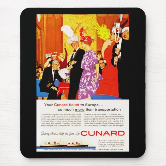 Tapis De Souris Publicité pour la fête de la Reine Cunard (Devant)