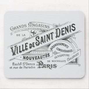 Tapis De Souris Publicité vintage pour le magasin d'usine de Paris