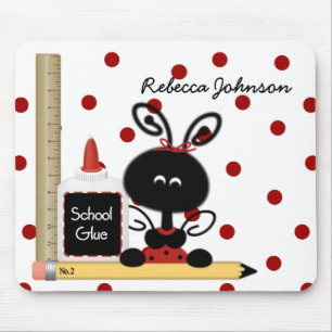 Tapis De Souris Puce de souris de l'enseignant Ladybug et fournitu