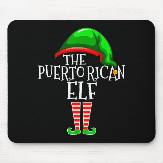 Tapis De Souris Puerto Rican Elf Family Matching Group Christmas G (Devant)