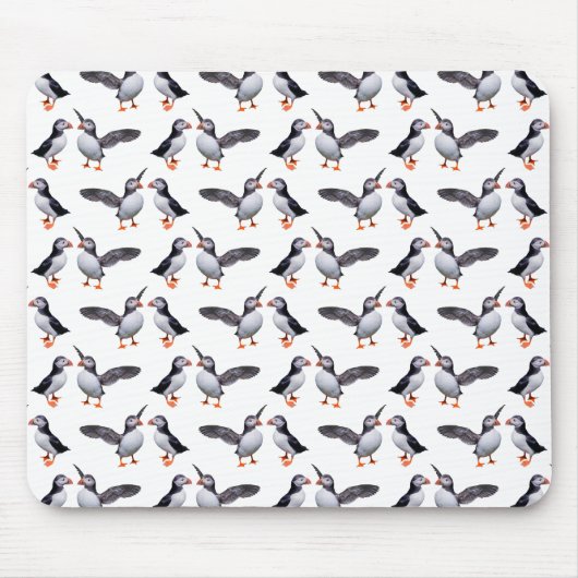Tapis de souris Puffin Frenzy (Blanc) (Devant)