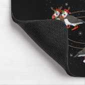 Tapis De Souris Puffins Bird Santa Sleigh Flying Funny Magical Chr (Coin)