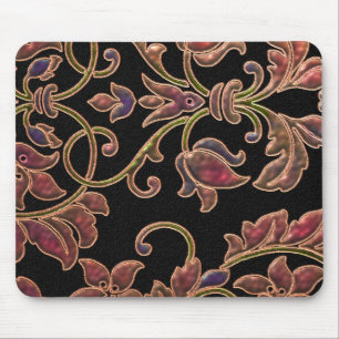 Tapis De Souris Puffy Look Damask sur Black